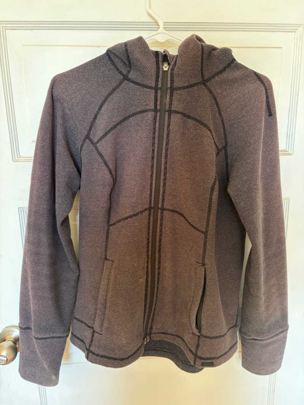 Prana Brown Hooded Zip-Up Jacket